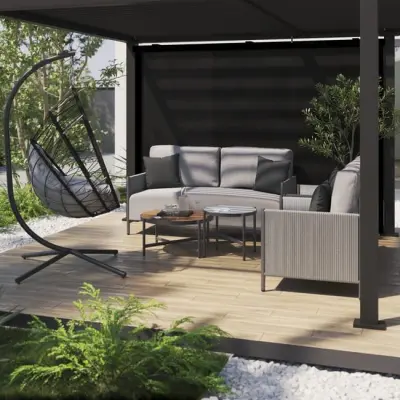 Vrtni paviljon i pergola s aluminijskim krovom 425 cm - Detalj 4