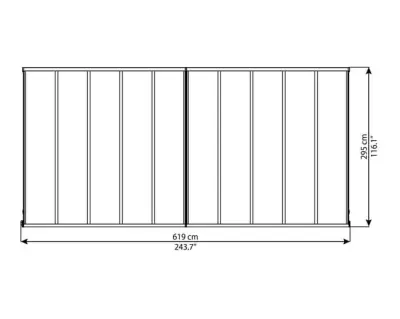 Bioklimatska pergola Victoria 3,5x4 m s dvostranim pokrovom – Siva - Detalj 7