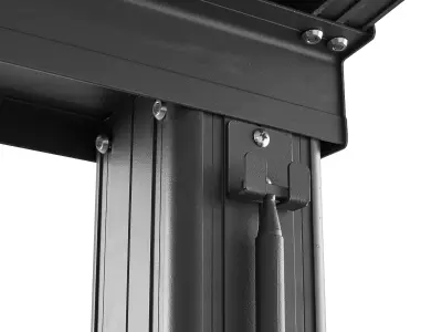 Bioklimatska aluminijska pergola Windsor 3x4 m s LED rasvjetom – Siva - Detalj 5