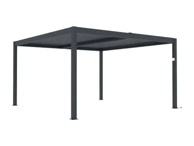 Nagnuta bioklimatska pergola Windsor 3x4 m s LED rasvjetom – Antracit - Detalj 4