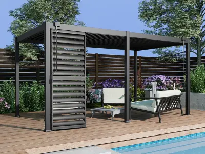Aluminijska pergola Windsor 3x4 m – Antracit siva - Detalj 7