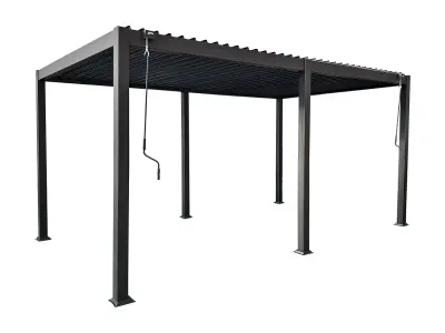 Pergola Monobloco Em Madeira De Teca 9 M² – Tulum