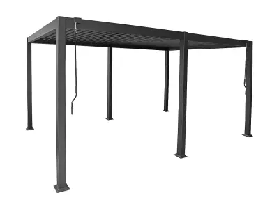 Masivna pergola od tikovine Tulum 9 m² - Detalj 5