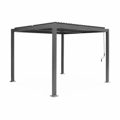 3X3M pergola Com Persiana, aluminijska E Aço Com s podesivim lamelama, Palace 3X3M, Antracit, 292X292X231 Cm