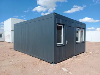Polu-ostakljeni modularni ured BATIMODULE 20 stopa (6m) - Detalj 2