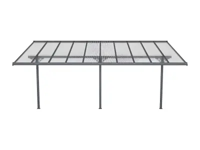 Zidna aluminijska nadstrešnica za terasu Alvaro 18,8 m² – Antracit - Detalj 2