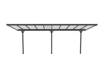 Zidna aluminijska nadstrešnica za terasu Alvaro 18,8 m² – Antracit - Detalj 7