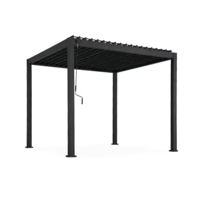 Samostojeća bioklimatska pergola Amalfi 12 m² s pomičnim lamelama – Bijela - Detalj 6
