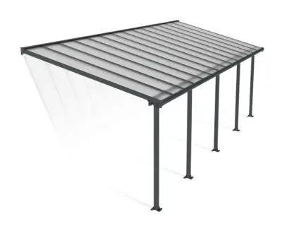 Bioklimatska pergola samostojeća De aluminijska Com s rotirajućim lamelama 15 M² Antracit – Amalfi