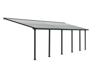 Samostojeća bioklimatska pergola Amalfi 15 m² s pomičnim lamelama – Antracit - Detalj 2