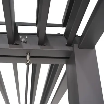 Samostojeća bioklimatska pergola Amalfi 15 m² s pomičnim lamelama – Bijela - Detalj 9
