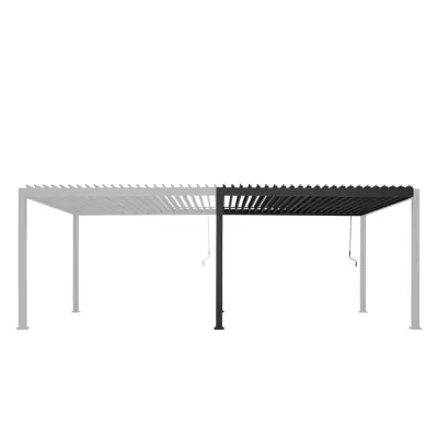 Samostojeća bioklimatska pergola Amalfi 15 m² s pomičnim lamelama – Bijela - Detalj 10