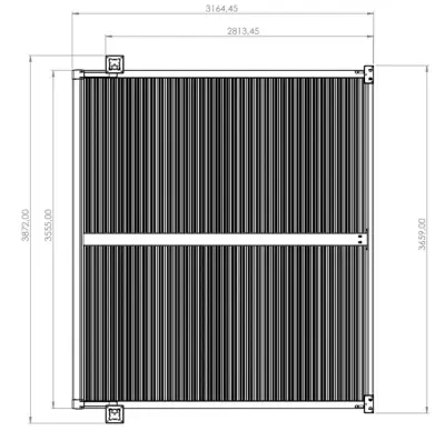 Samostojeća bioklimatska pergola Amalfi 15 m² – Tamna prirodna boja drva - Detalj 2