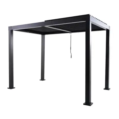 Samostojeća bioklimatska pergola Amalfi 9 m² s pomičnim lamelama – Antracit - Detalj 6