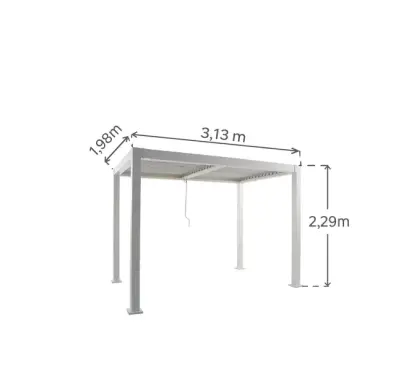 Električna motorizirana bioklimatska pergola Amadora 15,6 m² s lamelama – Antracit - Detalj 6