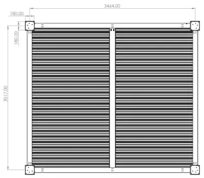 Električna motorizirana bioklimatska pergola Amadora 12 m² s lamelama – Antracit - Detalj 2