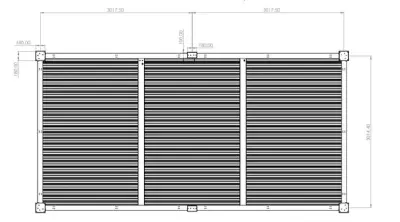 Električna motorizirana bioklimatska pergola Amadora 12 m² s lamelama – Taupe - Detalj 9