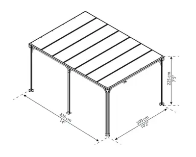 Električna bioklimatska pergola Amadora 12 m² s lamelama i rolo zastorom 2,78 m – Antracit - Detalj 7