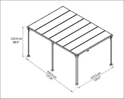 Električna bioklimatska pergola Amadora 12 m² s lamelama i rolo zastorom 2,78 m – Antracit - Detalj 11