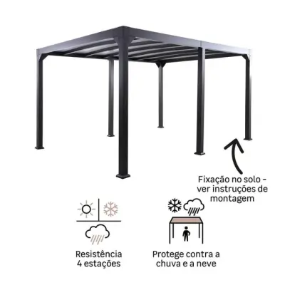 Aluminijski vrtni paviljon Martinique 3x3,6 m – Gazebo - Detalj 6