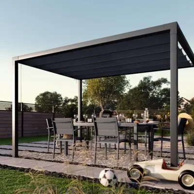 Aluminijska pergola Naterial Borea 3x3 m – Siva - Detalj 4