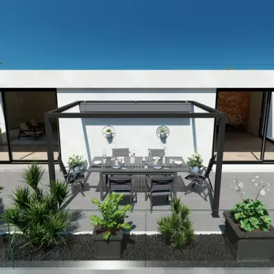 Aluminijska pergola Naterial Borea 3x4,19 m – Siva - Detalj 3