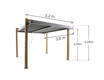 Aluminijska pergola Naterial Horali 2x3 m - Detalj 8