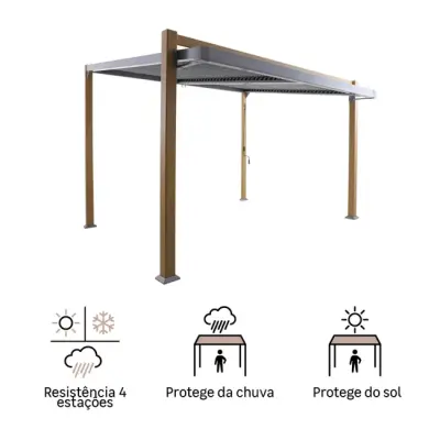Aluminijska pergola Naterial Manea 350x260 cm – Tamno siva - Detalj 4