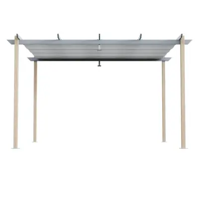 Fiksna aluminijska pergola Naterial Manea 350x260 cm – Tamno siva - Detalj 4