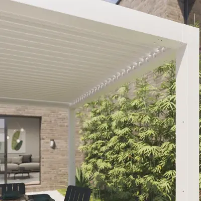 Aluminijska pergola Naterial Odyssea 3,8x3,19 m s efektom drva - Detalj 10