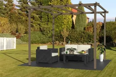 Aluminijska pergola Naterial Omega 2,85x4 m – Tamno siva - Detalj 8