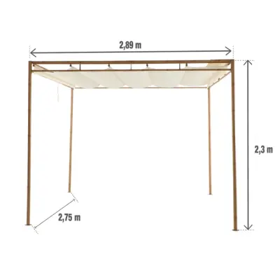 Aluminijska pergola Naterial Persea 3,2x3,6 m – Antracit - Detalj 6