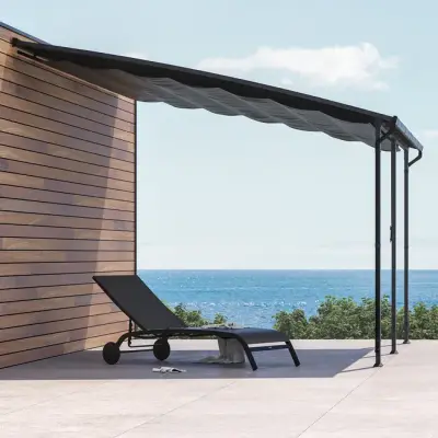 Aluminijska pergola Naterial Persea 3,2x3,6 m – Bijela - Detalj 2