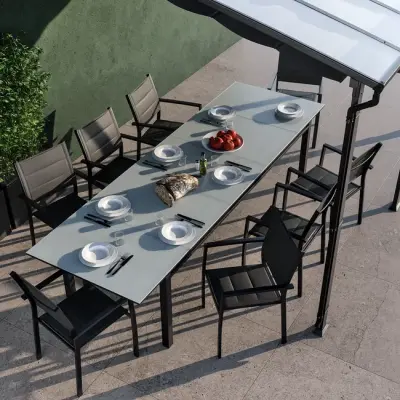 Aluminijska pergola Naterial Persea 3,2x3,6 m – Bijela - Detalj 5