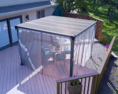 Drvena pergola Tanger 300x300 cm – Smeđa - Detalj 2