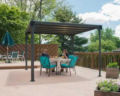 Drvena pergola Tanger 300x300 cm – Smeđa - Detalj 3