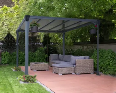 Drvena pergola Tanger 300x300 cm – Smeđa - Detalj 8
