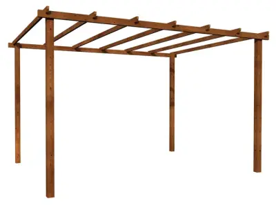 Zidna aluminijska pergola Naterial Borea 3x3 m – Antracit - Detalj 2