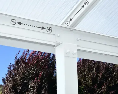 Vrtni paviljon i pergola s aluminijskim krovom 309 cm - Detalj 5