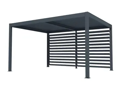 Bioklimatska aluminijska pergola Windsor 3x4 m s LED rasvjetom – Taupe - Detalj 3