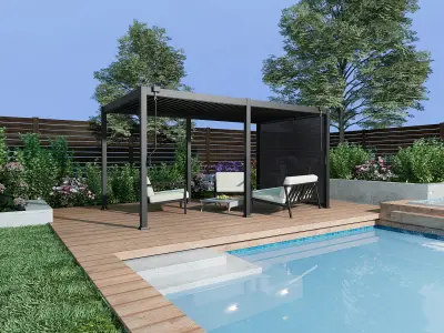 Drvena pergola Tanger 3x4 m od masivnog drva - Detalj 2