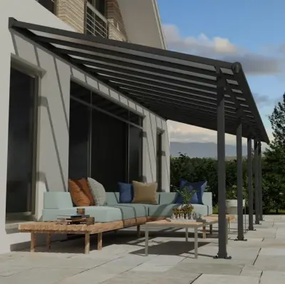 Samostojeća bioklimatska pergola Amalfi 15 m² s pomičnim lamelama – Antracit - Detalj 4