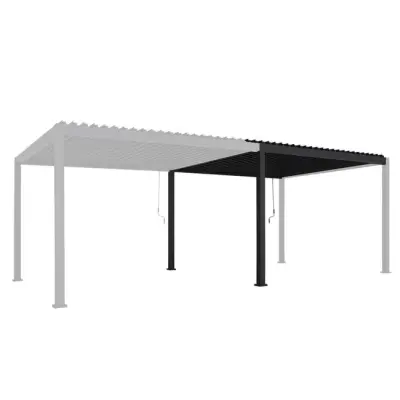 Samostojeća bioklimatska pergola Amalfi 15 m² s pomičnim lamelama – Bijela - Detalj 5