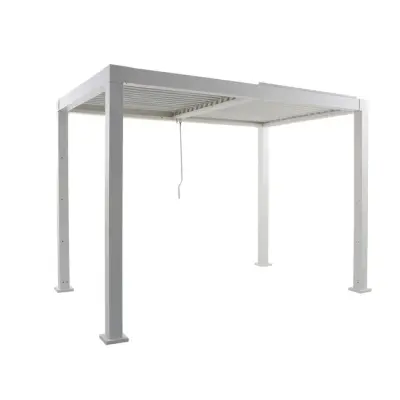 Električna motorizirana bioklimatska pergola Amadora 15,6 m² s lamelama – Antracit - Kontejneri Hrvatska