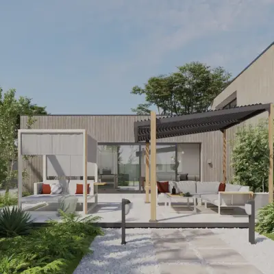 Aluminijska pergola Naterial Manea 350x260 cm – Tamno siva - Kontejneri Hrvatska