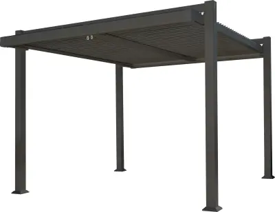 Aluminijska pergola Naterial Odyssea 3,6x3,2 m s efektom drva - Detalj 3