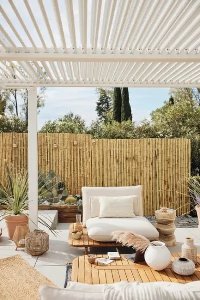 Aluminijska pergola Naterial Odyssea 3,8x3,19 m s efektom drva - Detalj 15