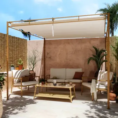 Aluminijska pergola Naterial Persea 3,2x3,6 m – Antracit - Detalj 2