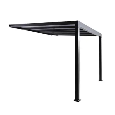 Zidna pergola Izeda 12 m² s kliznim krovom – Antracit - Detalj 5